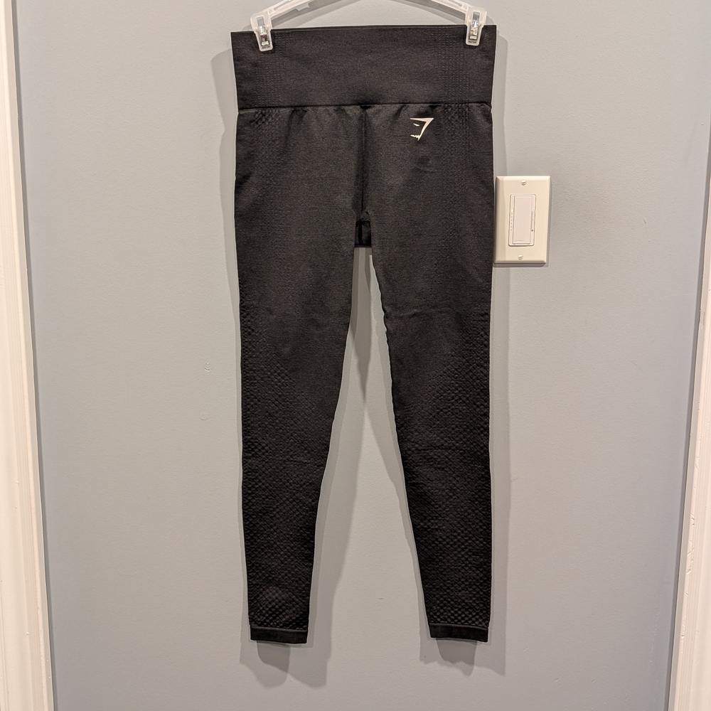 Gymshark Women's Textured Black Leggings Size S